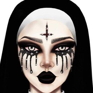 Evil Nun Costume Face Jewels
